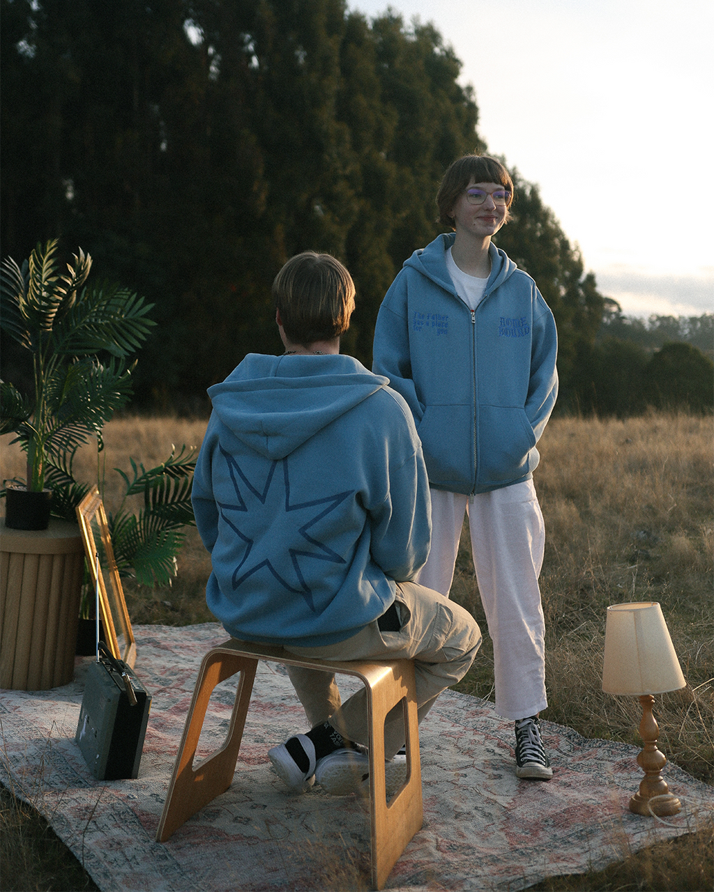 home bound zip up hoodie