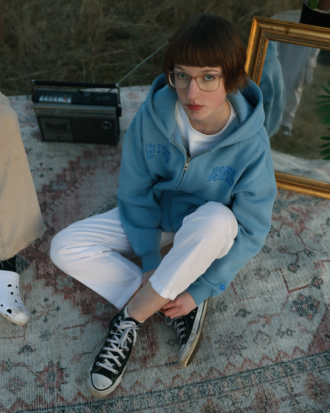 home bound zip up hoodie